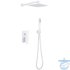 Душевая система Abber Daheim 250 1 режим AF8219W (белый матовый)