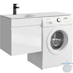 Тумба подвесная Aqwella Forma 54 белый с раковиной Фостер 115 L 