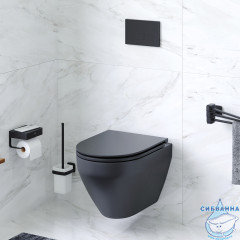 Унитаз подвесной безободковый AM.PM Spirit V2.0 C701700MBSC с сиденьем Soft Close (микролифт)