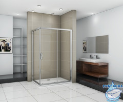 Боковая стенка Bas Infinity SP-70-C-CH профиль хром, стекло прозрачное