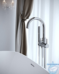 Смеситель для ванны напольный Timo Saona 2310/00Y-CR с аксессуарами (хром)