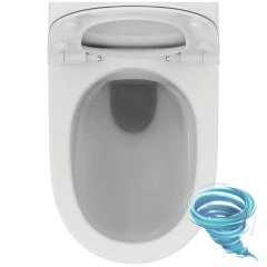 Унитаз подвесной безободковый со смывом торнадо Ideal Standard  I life O с сиденьем Soft Close (микролифт)