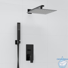 Душевая система Wasserkraft 250 1 режим A172071 (черный глянец)