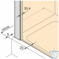 Дверь в нишу Huppe X1 120 см 140402.069.321