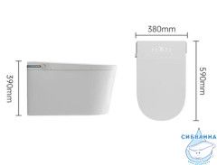 Унитаз подвесной безободковый SantiLine SL-5037 с сиденьем Soft Close (микролифт) (может работать при низком давлении воды)