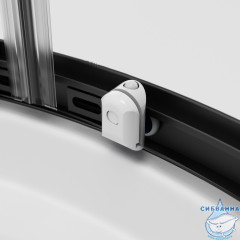 Душевое ограждение AM.PM X-Joy Twin Slide 80х80 W88E-205-080BT64 профиль черный, стекло прозрачное (c поддоном)