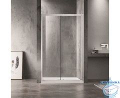 Дверь в нишу Azario Milton 140x200 AZ-ND6121 1400 профиль серебро, стекло прозрачное