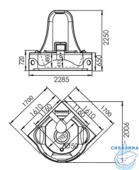 Акриловая ванна Gemy G9070 O 170х170 с гидромассажем