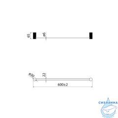 Полотенцедержатель одинарный, нержавеющая сталь, Дюна (Duna), хром глянцевый, IDDIS, DUNSB10i49