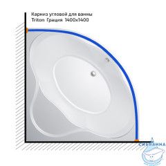 Карниз для ванны Тритон Грация 140*140