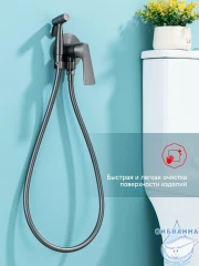 Встраиваемый смеситель с гигиеническим душем Raglo R07.52.09 (графит)