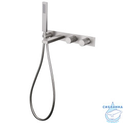 Смеситель для ванны встраиваемый ABBER Rund AF8730SP (сатин)