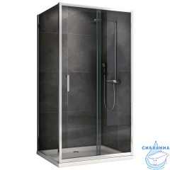 Душевое ограждение ABBER Schwarzer Diamant 100x50 AG301005-S505 профиль хром, стекло прозрачное (без поддона)