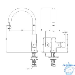 Смеситель для кухни Lemark Ursus LM7261BL с каналом для фильтрованной воды (черный матовый)