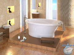 Ванна из литьевого мрамора Esse Milos 179x104