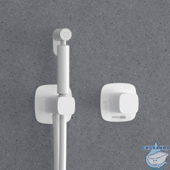 Встраиваемый смеситель с гигиеническим душем Wasserkraft  A9551.328.243.232 (белый матовый)