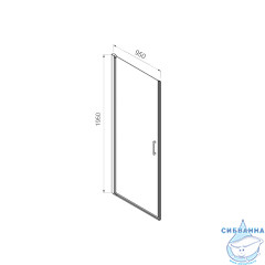 Душевое ограждение Vincea Альфа 95x90 профиль хром, стекло прозрачное VSR-3ALP9095CL