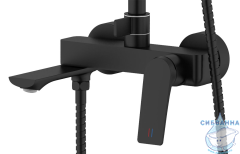 Душевая система Azario Lursy 250 1 режим AZ-K2349B (черный матовый)