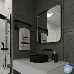 Полотенцесушитель электрический Indigo Nix (с таймером) 20х50 черный муар (с возможностью скрытого подключения, подключение R)