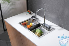 Кухонная мойка ABBER Wasser Kreis 68 см AF2194 хром