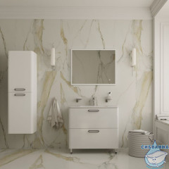 Тумба напольная, белая, 80 см, Brick, IDDIS, BRI80WFi95. Подходит ум. 0108000i28