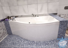 Акриловая ванна Aquanet Palma 170x100 R с каркасом