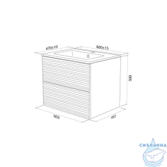 Тумба под раковину Iddis Bild 60 см дуб светлый BIL60V0i95
