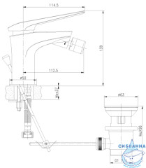 Смеситель для биде Lemark Allegro LM5908CW (с донным клапаном)