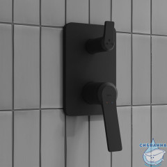 Встраиваемая система с тропическим, ручным душем и изливом, матовый черный, Parker, IDDIS, PARBL03i68 душем, матовый черный, Parker, IDDIS, PARBL03i68