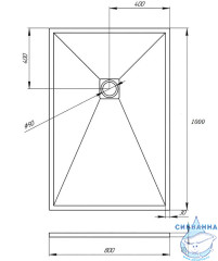 Поддон из искусственного камня Veconi 100x80 TZW21B-108-R1
