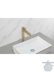 Смеситель раковины Gappo G1099-83 (сатин золотой)