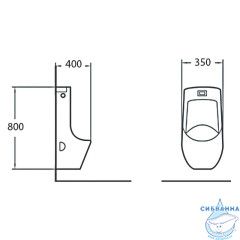Писсуар сенсорный SantiLine SL-6002MB