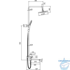 Душевая система Frap F2467 230 1 режим (хром)