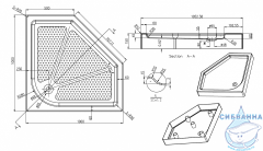 Акриловый поддон Azario 100x100 P310 R/L