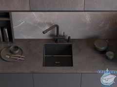 Кухонная мойка Omoikiri  Taki 38-U/IF-GB нерж.сталь/графит