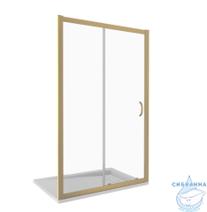 Дверь в нишу Bas Jazze WTW-110-C-G профиль золото, стекло прозрачное