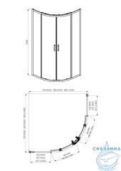 Душевое ограждение Aquatek AQ ARI RO 08020CH 80x80 профиль хром, стекло прозрачное (без поддона)