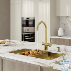 Смеситель для кухни Iddis Pure PURMGFJi05 (матовое золото)