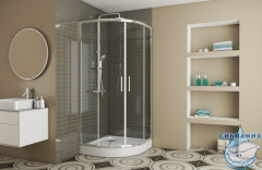 Душевое ограждение Encanto Stella 90x90 см профиль хром, стекло прозрачное ES090.1200A (без поддона)
