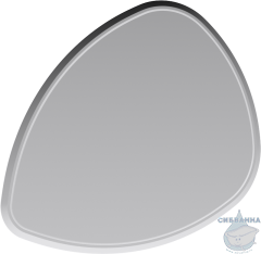 Панель с зеркалом и подсветкой Aqwella Clarberg Stone, белый глянец