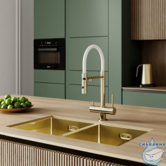 Сменный гибкий шланг для смесителя, силикон, цвет белый, Kitchen Line, IDDIS, FSPWH00i59