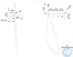 Смеситель для ванны встраиваемый ABBER Wasser Kreis AF8130G (золото матовое)