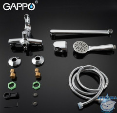Смеситель для ванны Gappo G2235 с аксессуарами (хром)