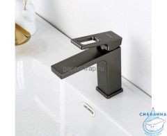 Смеситель для раковины Gappo G1017-9 (без донного клапана) (оружейная сталь)
