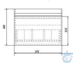 Тумба Dreja Grace Plus 60 с раковиной Grace 60 белый лак