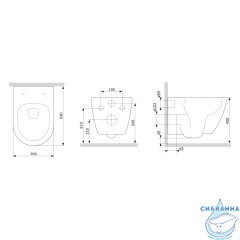 Унитаз подвесной безободковый Damixa Apollo с сиденьем Soft Close (микролифт) DX22C1700SC