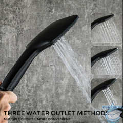 Смеситель для ванны на борт Gappo G1117-6 с аксессуарами ( черный матовый)