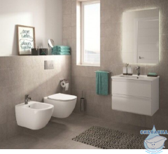 Инсталляция Ideal Standard ProSys SmartFlush с кнопкой смыва в комплекте с унитазом Ideal Standard TESI AquaBlade c сиденьем Soft close (микролифт), R029901