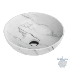 Раковина на столешницу 41 см Omoikiri Hitomi-WH Marble 4972078