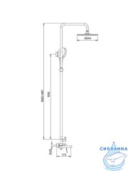 Душевая система Gappo G2499-33 250 1 режим (сатин золотой)